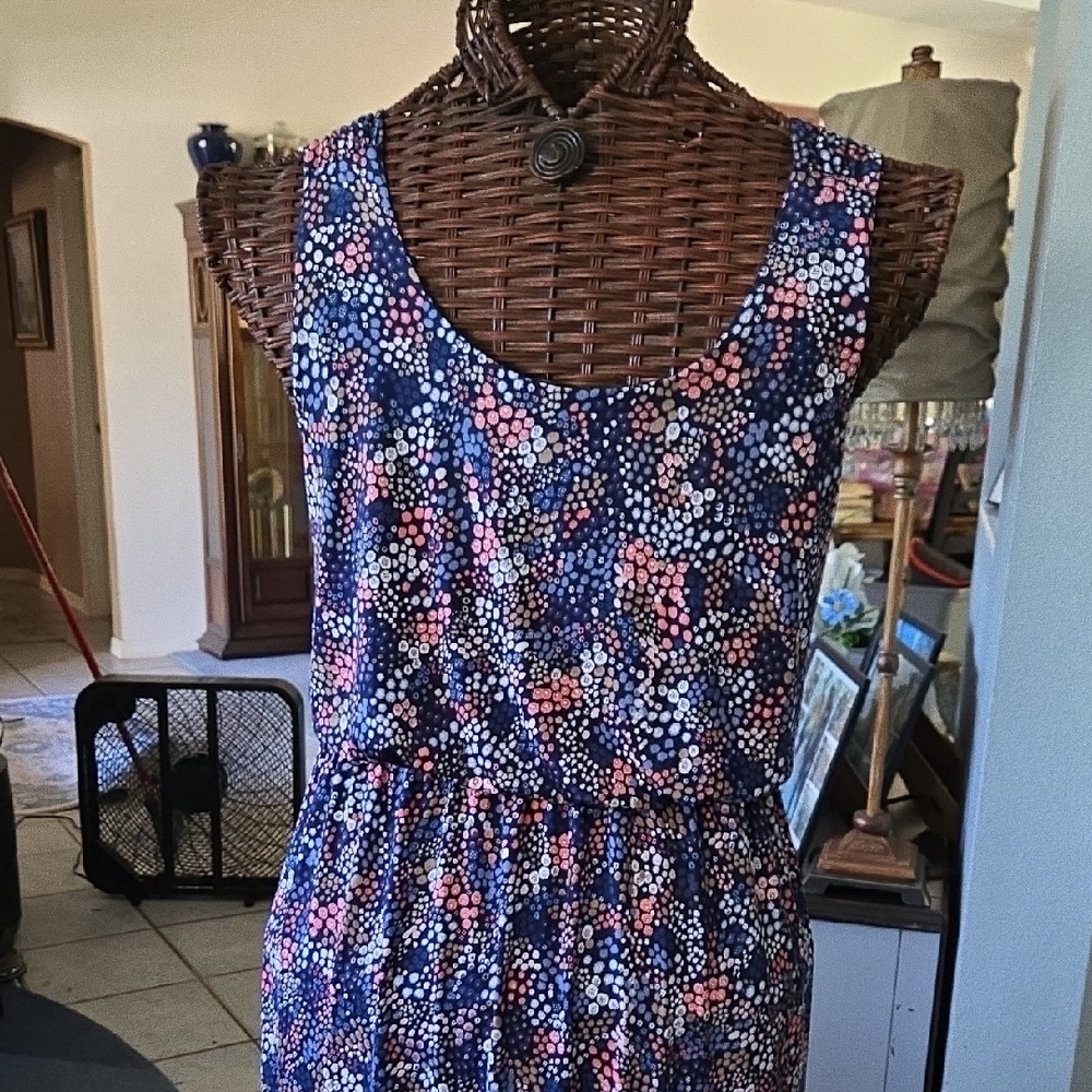 Kaileigh Ruffled Tiered Mini Dress in Purple and Blue - Picture 5 of 15